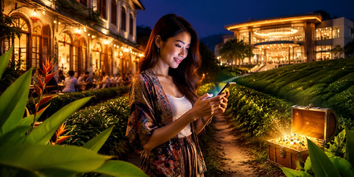 Pengguna di Ipoh menggunakan aplikasi 13300 untuk bermain Sukan Maya dari telefon